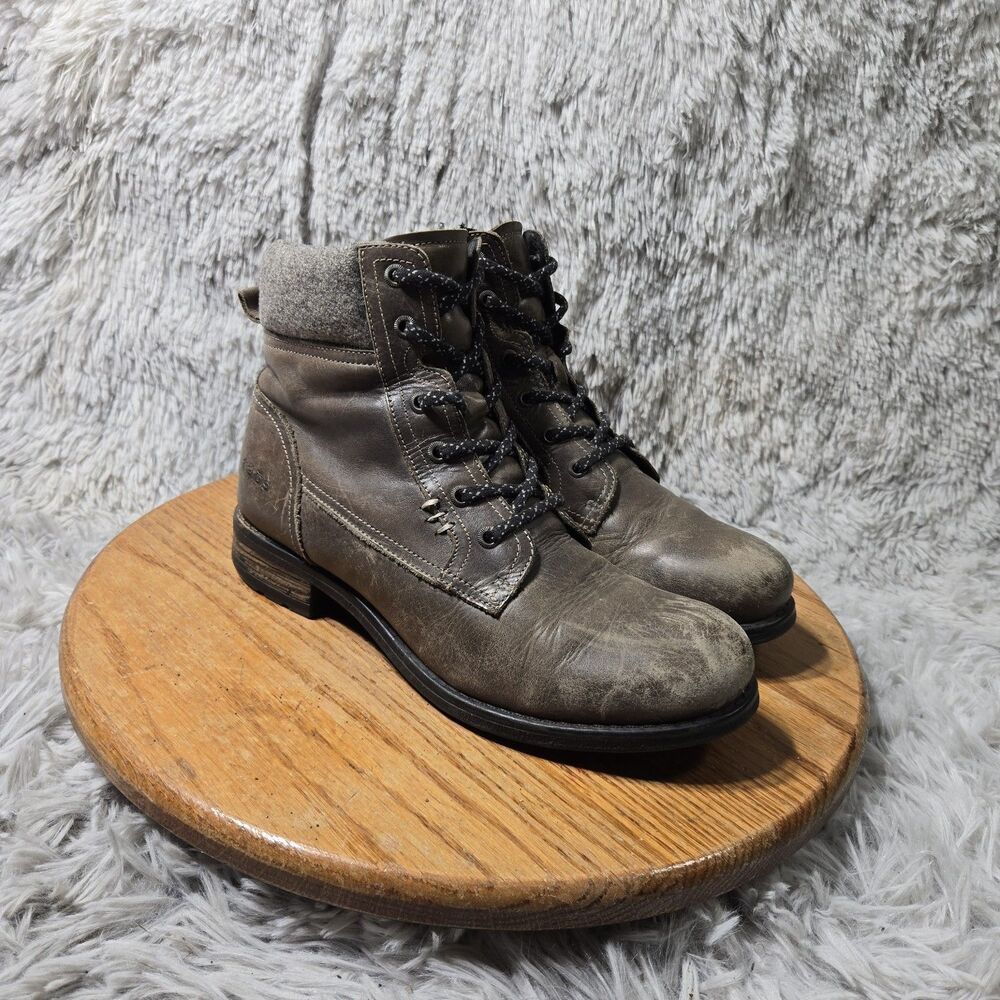 Taos Cutie Bohemian Outdoor Boots Ankle Boots Womens 7-7.5 EU 38 Gray Leather